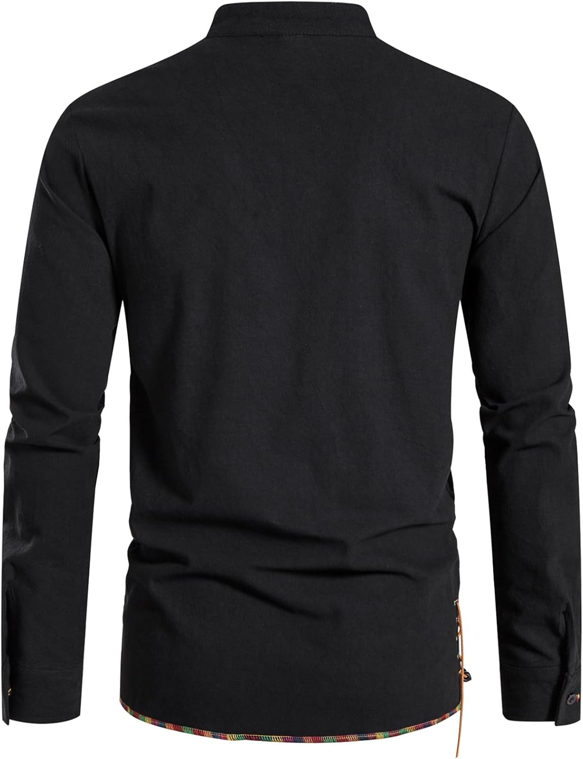 JEMITOP Men's Pure Cotton Retro Lace Up Shirts for Renaissance Pirate Medieval Viking - Image 3