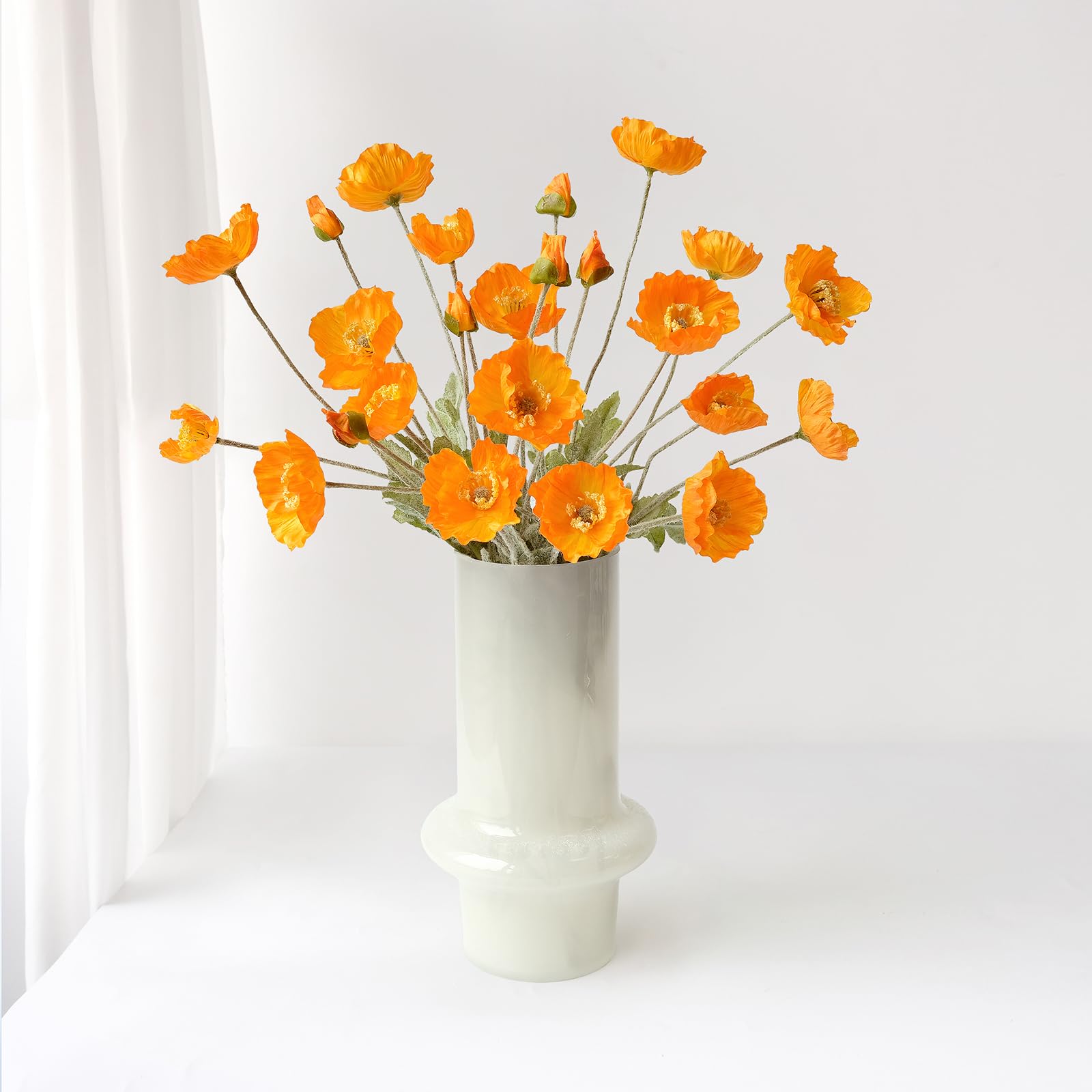 ZYTUYO 6PCS Orange Poppies Artificial Flowers