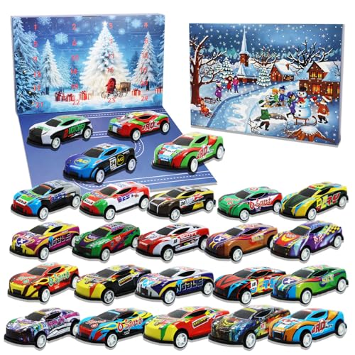 Calendario de adviento de autos de carreras