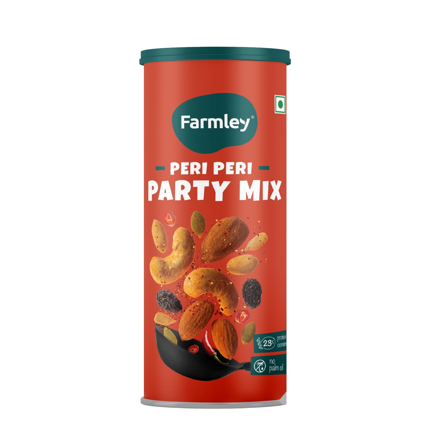 Farmley Mexican Peri Peri Snack Mix Farmley Composite Jar 325 g | 6 Superfood in 1 | Dry Fruits Mix, Mixed Nuts, Dry Fruits, Nuts and Seeds, Almonds, Cashew, Pumpkin & Sunflower Seeds, Guilt free Snack (Pack of 1)