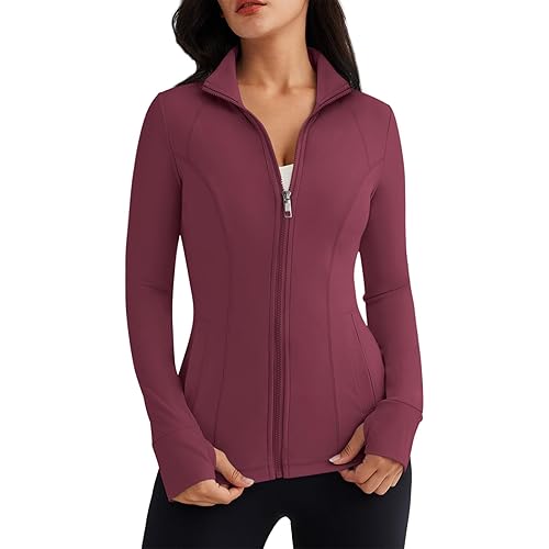 Trendy Queen Womens Zip Up Jackets Long Sleeve Hoodies Gym Sweaters Workout Clothes 2023