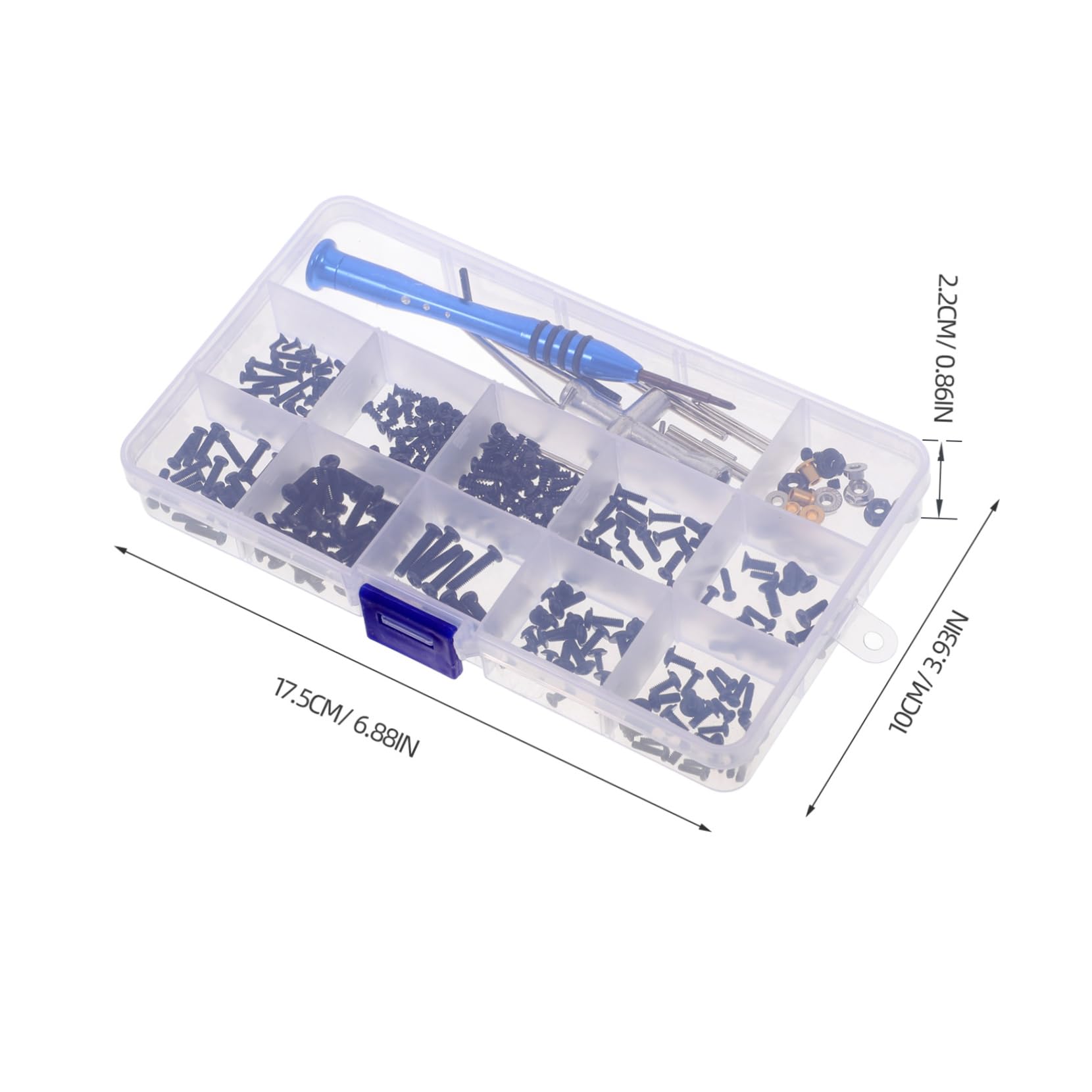 SOLUSTRE Rc Car Maintenance Kit Full Screws Bolt Nuts Set Wrench Set Tool Box for Rc Car Repair