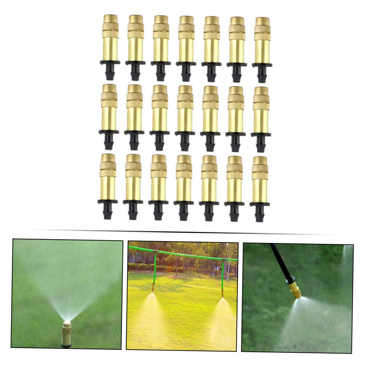 Happyyami 90 Pz Ugello in Rame Atomizzato Irrigatori a Spruzzo Per Irrigazione Ugello Per Tubo Di Irrigazione Gocciolatori Regolabili Kit Di Irrigazione a Goccia Verdura Ottone Plastica