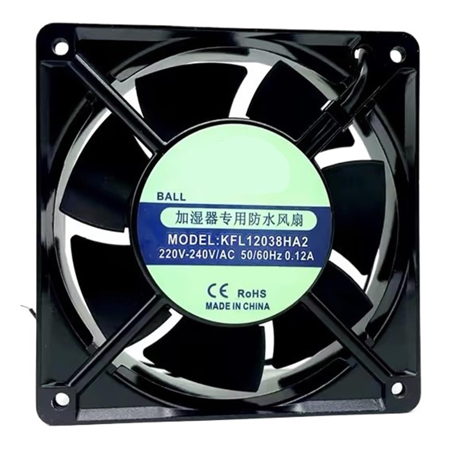 Lzikkgki One Color Kfl12038ha2 Ac 220-240V 0.12A 120X120x38mm 2-Wire Cooling Fan