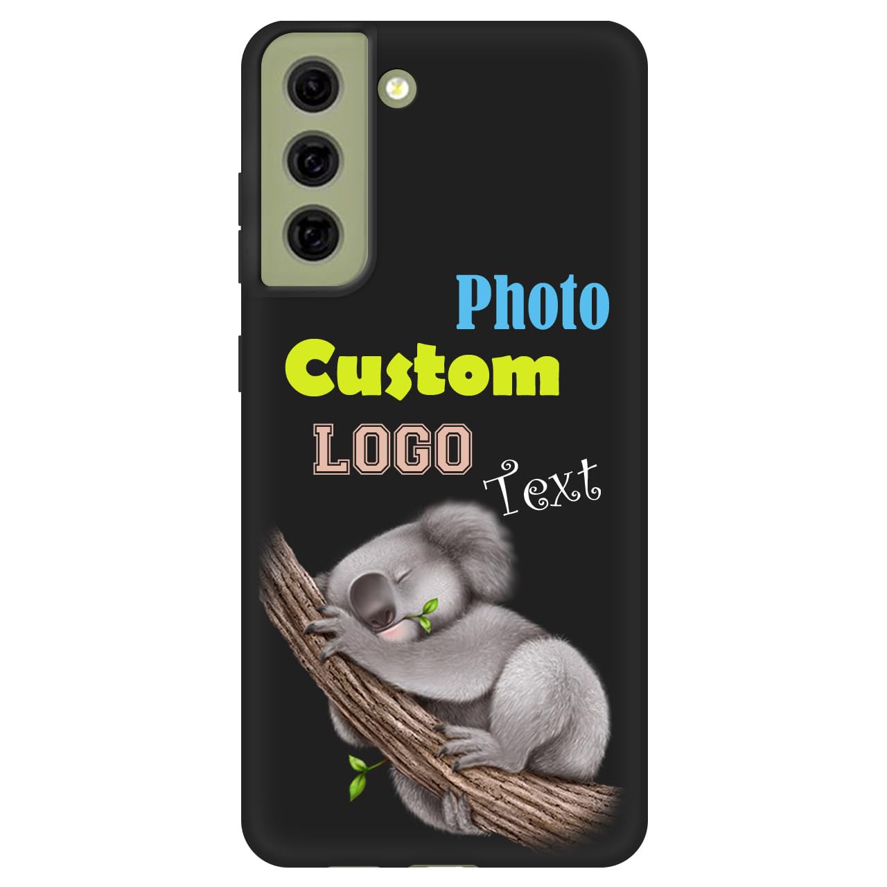 Custom Photo Case for Samsung Galaxy S21 FE, Personalized Picture/Name/Logo Silicone Phone Case,Soft Anti-Scratch Microfiber Lining, Full Body