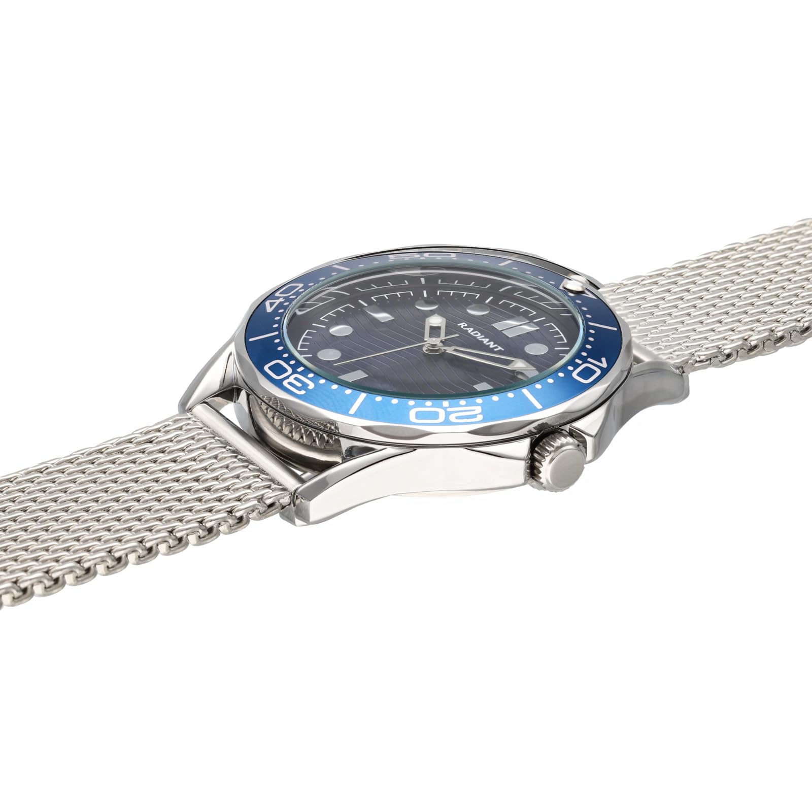 Radiant Reloj Hombre Chris Azul Correa Plateada