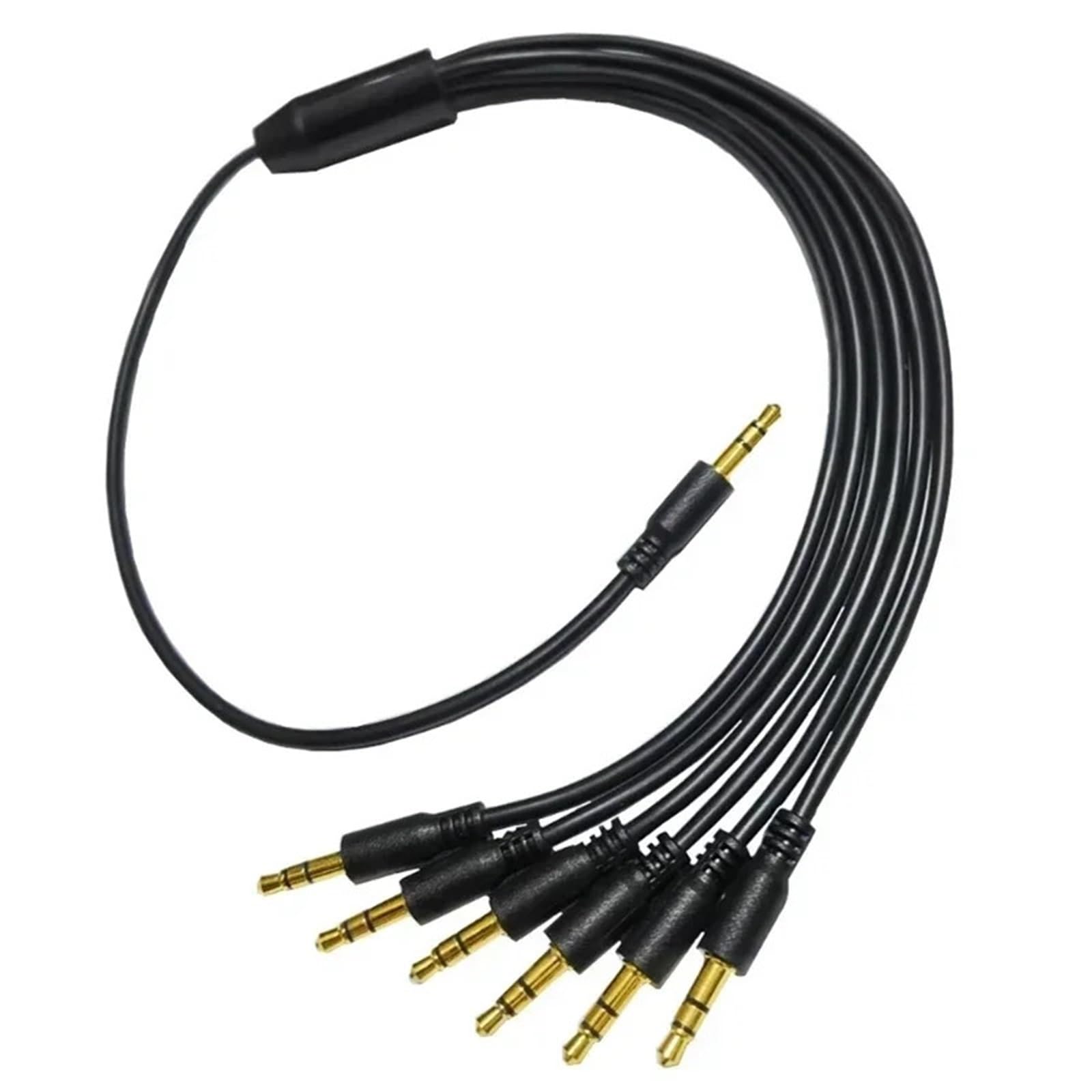 Rozdzielacz 3,5 mm gniazdo słuchawkowe kabel audio 3,5 mm kabel 1 męski na 2/3/4/5/6 męski kabel AUX rozdzielacz adapter do zestawu słuchawkowego komputera (1 do 2,1 m)