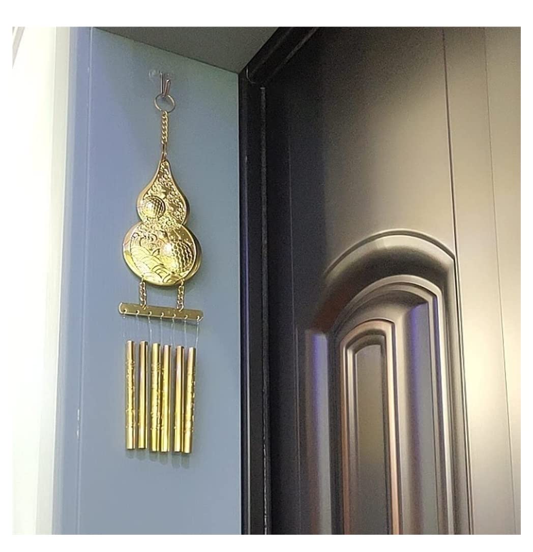 風水グッズ 風鈴 ゴールドウィンドチャイムペンダント銅