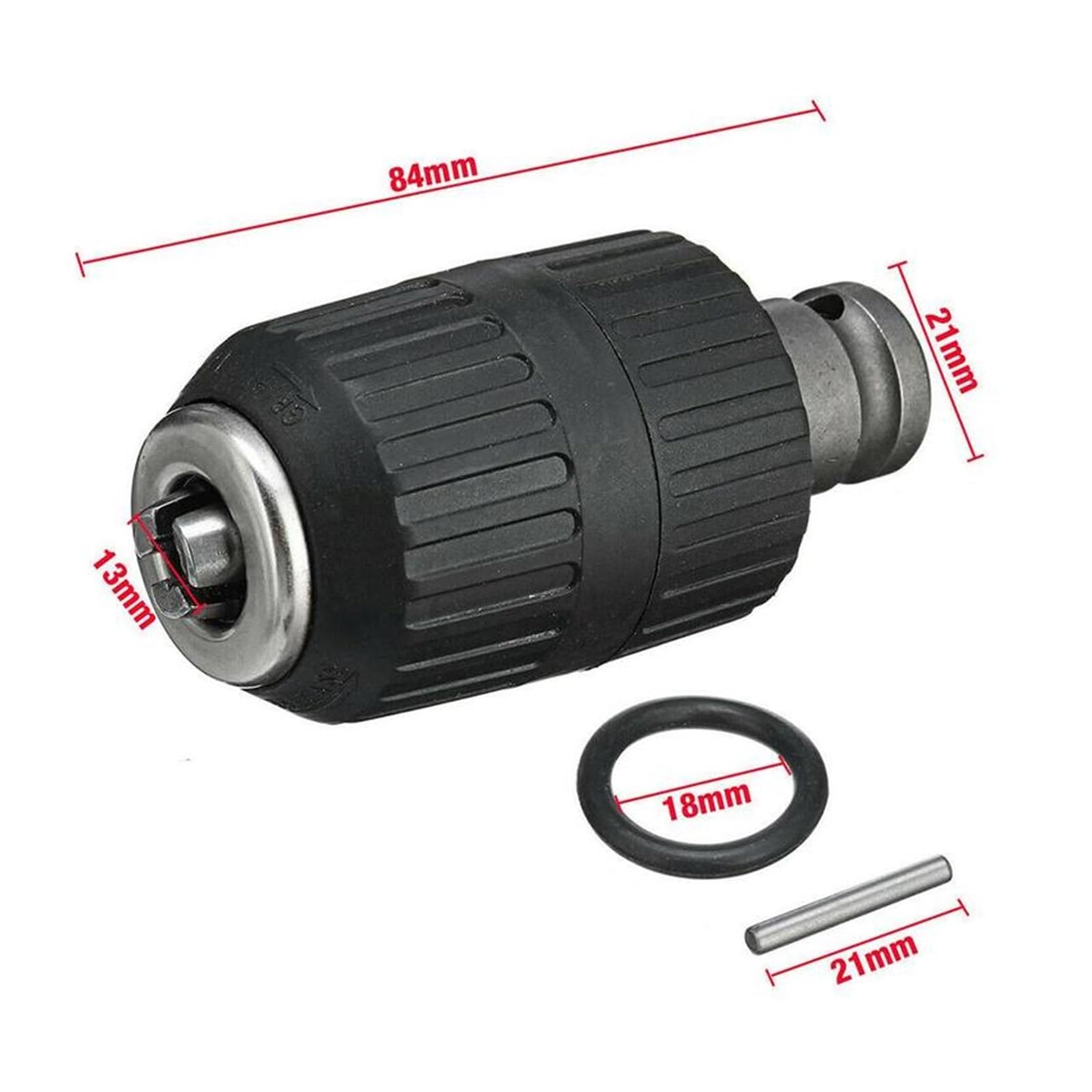 1/2 tuleja adaptera klucza elektrycznego mały młot pneumatyczny półka do obróbki drewna adapter klucza elektrycznego uchwyt wiertarski elektryczny (Color : 02)