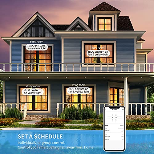 Smaair 52 Inch Smart Ceiling Fan With Lights And 10-Speed Dc Motor, Works With Remote Control/Alexa/Google Home/Siri, Dimmable Led Light (Gold/Black) #TOP4