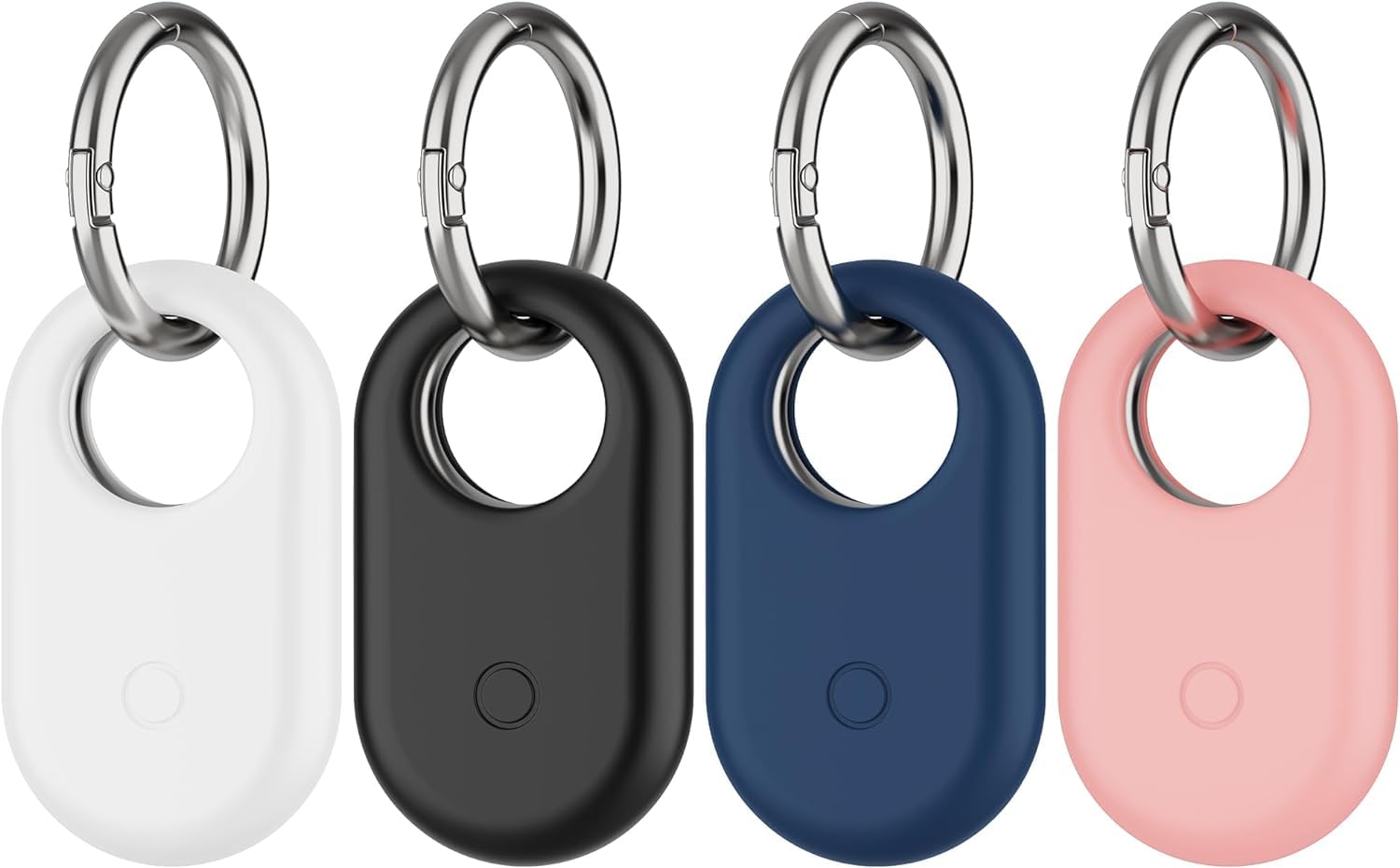 Compatible with Samsung Smart tag 2 case, Silicone Protective Case for Galaxy Smart Tag 2 with Key Ring, Anti-Scratch for Backpacks, Car Keys,Luggage, Valuables and More (4-pack)