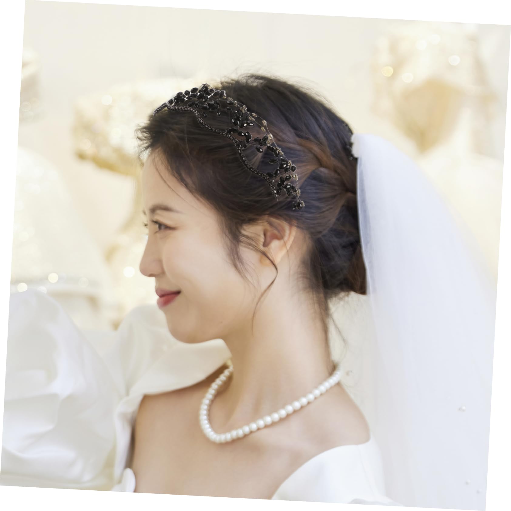 Diadema de Cristal para Mujer Brillantes, Boda Elegante
