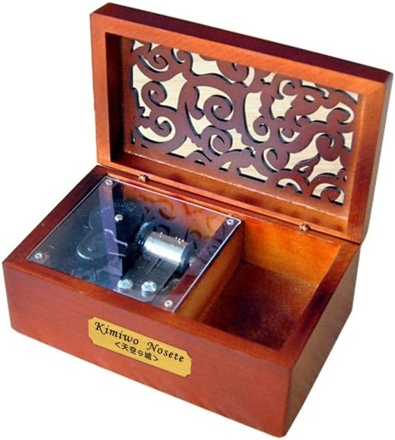 YoutangCreative Hollow Wood 18-note Wind-up Musical Box,Musical Toys,Tune:Canon in D
