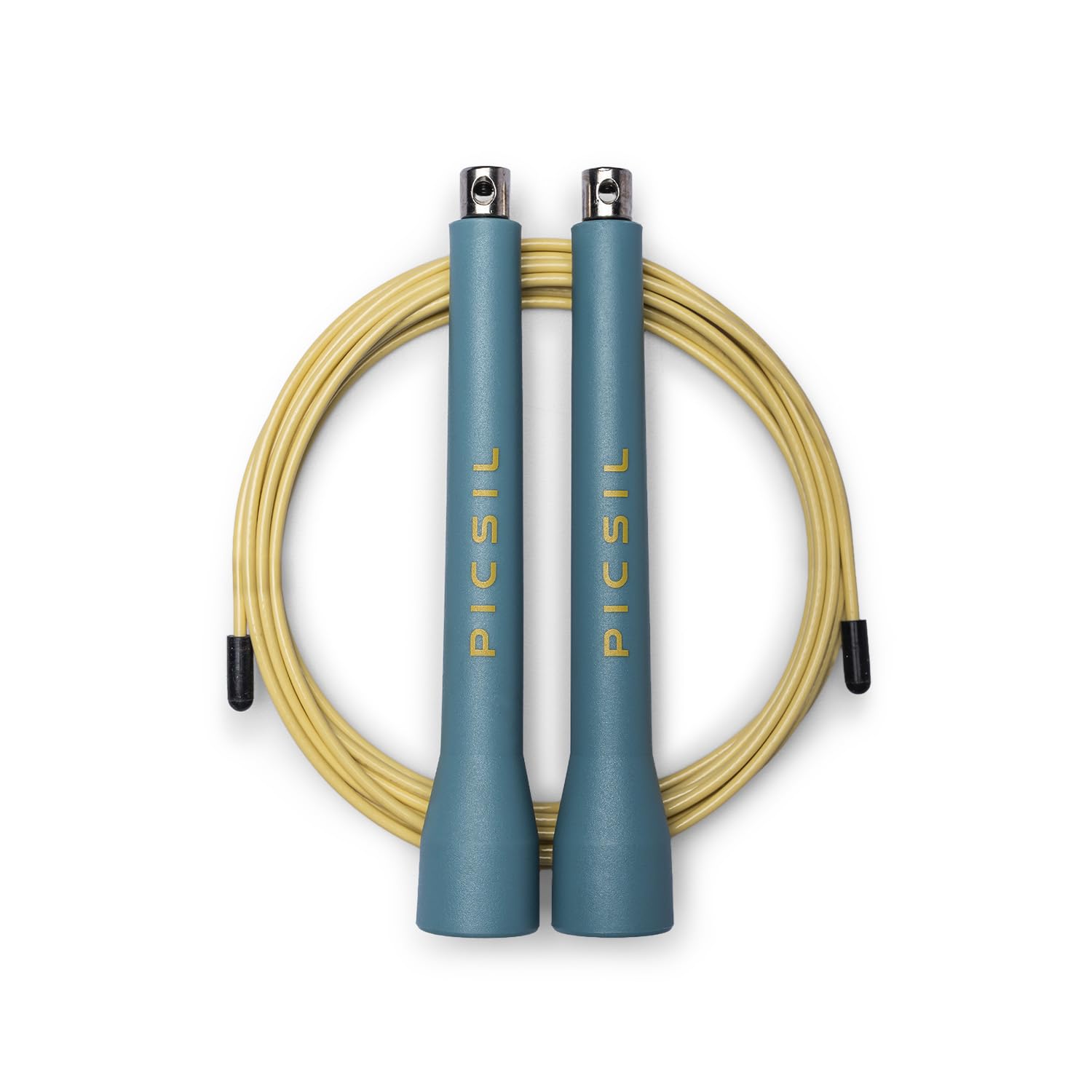 PICSIL - Professional Crosstraining Rope | Double Bearings for Increased Speed | Adjustable and Ergonomic | Ideal for Fitness, Boxing, MMA | Unisex Jump Rope | ABS Material (Aqua)