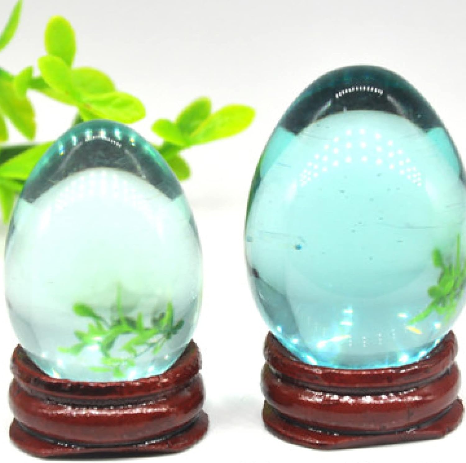 Crystals andStones Natural Crystal Stone Egg Shape Polished Stone ChakrasHome Ornament Decor Inspirational Craft Gifts Natural Stones Household (Color : Dragon Blood Jasper, Size : 35X50mm)