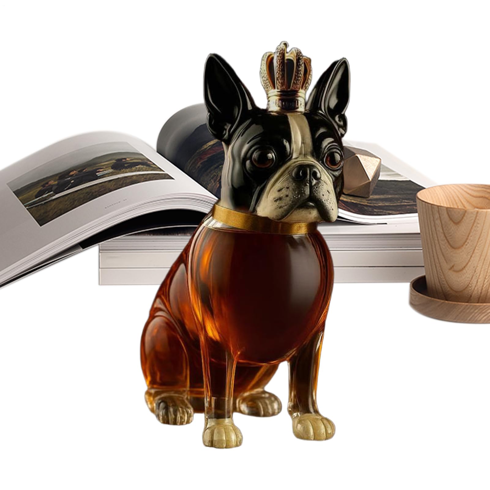 Figurine animale carafe à whisky amusante en verre