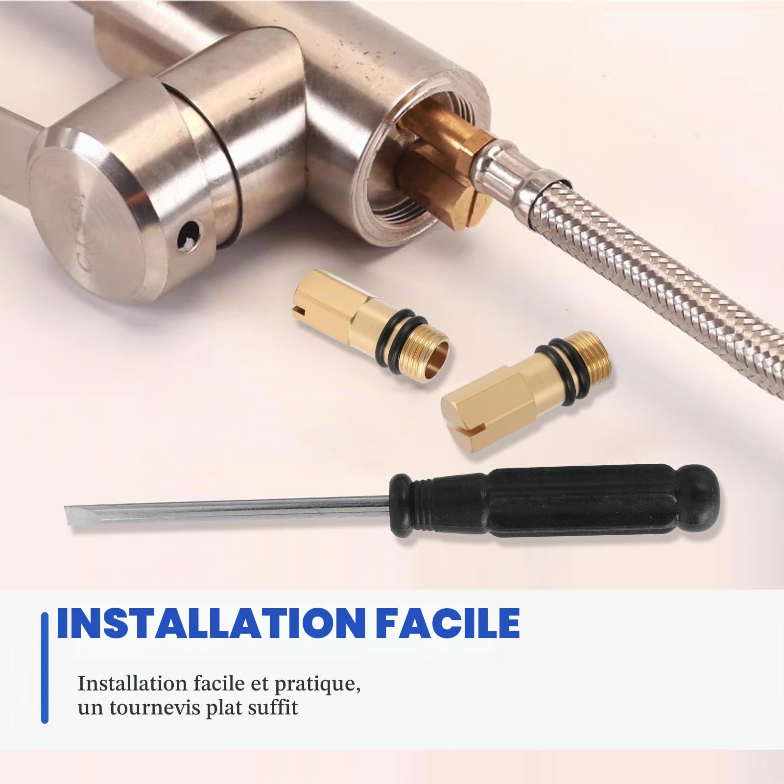 bouchon flexible, Bouchons Obturateurs M10 en Laiton - 2 Pièces pour Entrées d’Eau Chaude et Froide, Bouchon Fileté de 10 mm