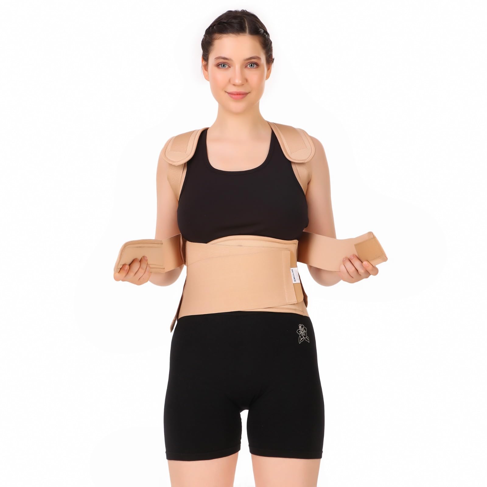 Medilink Taylors brace -Long type for spine iimobilization-Sopports Dorso Lumbar Spine-With 4 Aluminium Strips(L) 3