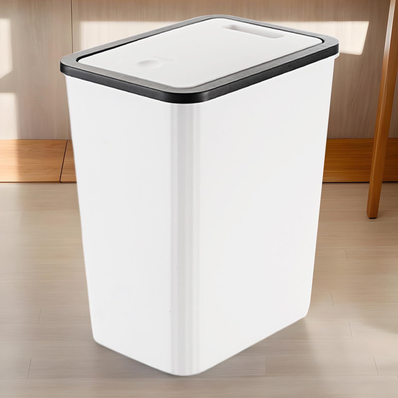 Generisch Abfalleimer Mit Deckel | Abfalleimer | Recyclingbehälter Mit Druckverschluss 13L Moderner Slim Für Küche Wohnzimmer Schlafzimmer