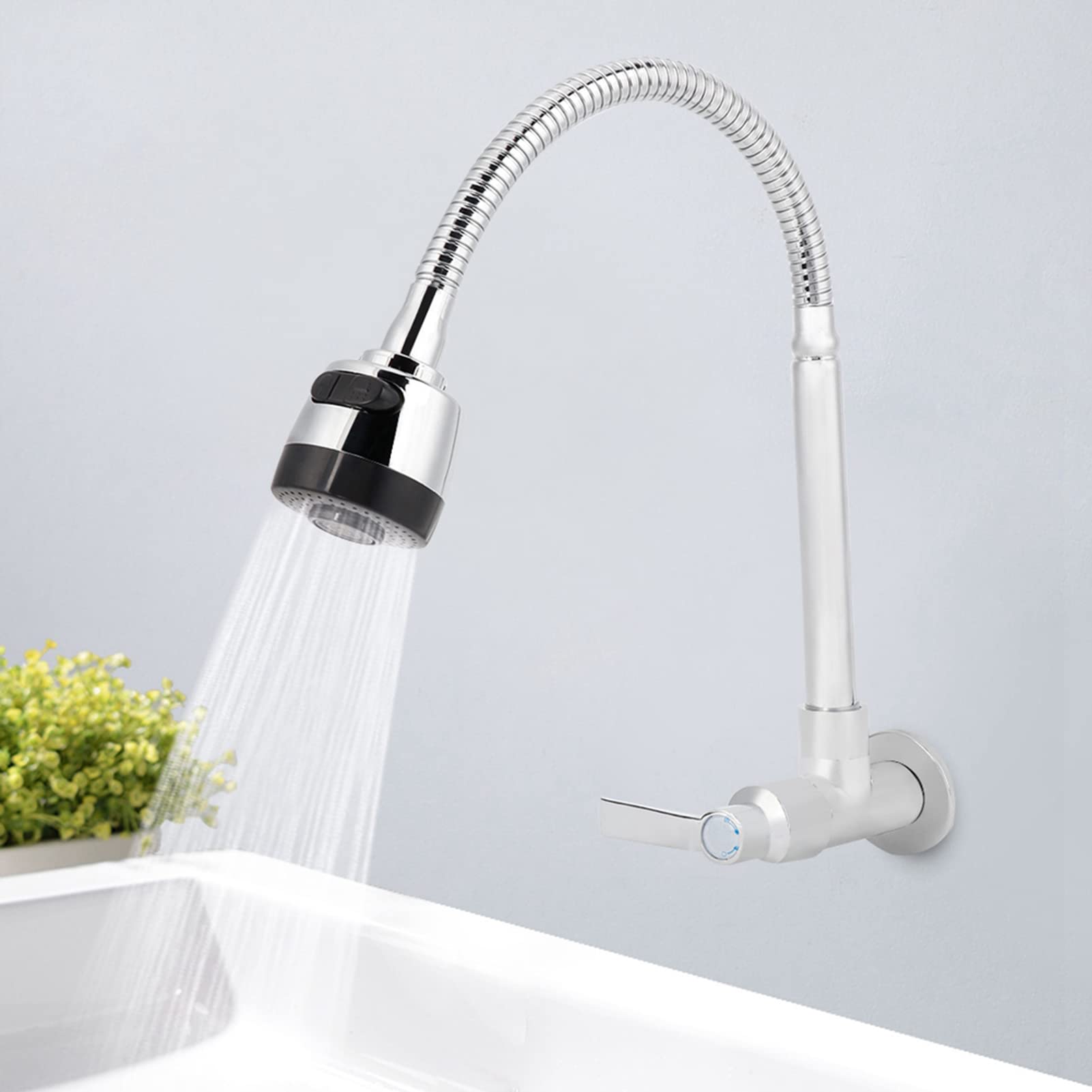 Edelstahl-Einloch-Wasserhahn Für Küche, Bad & Garten – Einhebel, G1/2 Anschluss, Kalt