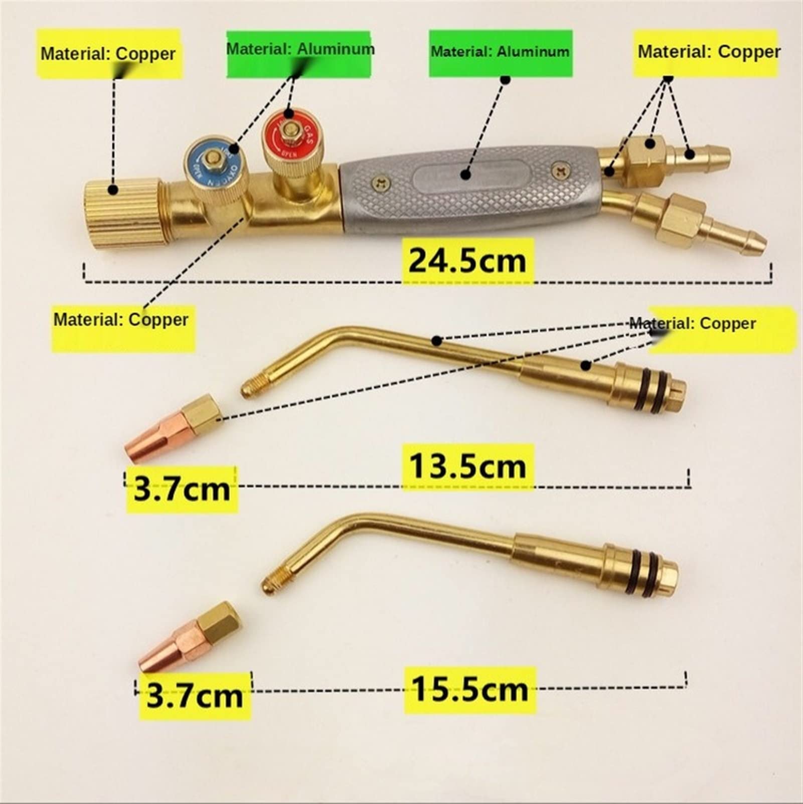 Chalumeau De Soudage à Gaz Type Japonais - Pistolet Portable Oxygène Acétylène Propane Pour Soudure Et Brasage