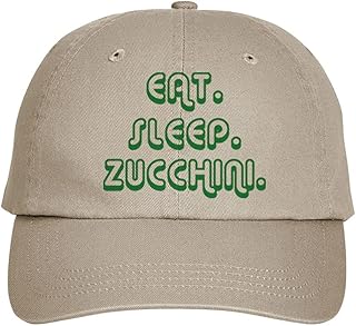 Press Fans - EAT Sleep Zucchini Hat Baseball Cap Distressed Classic Polo Style Adjustable, s57 Khaki