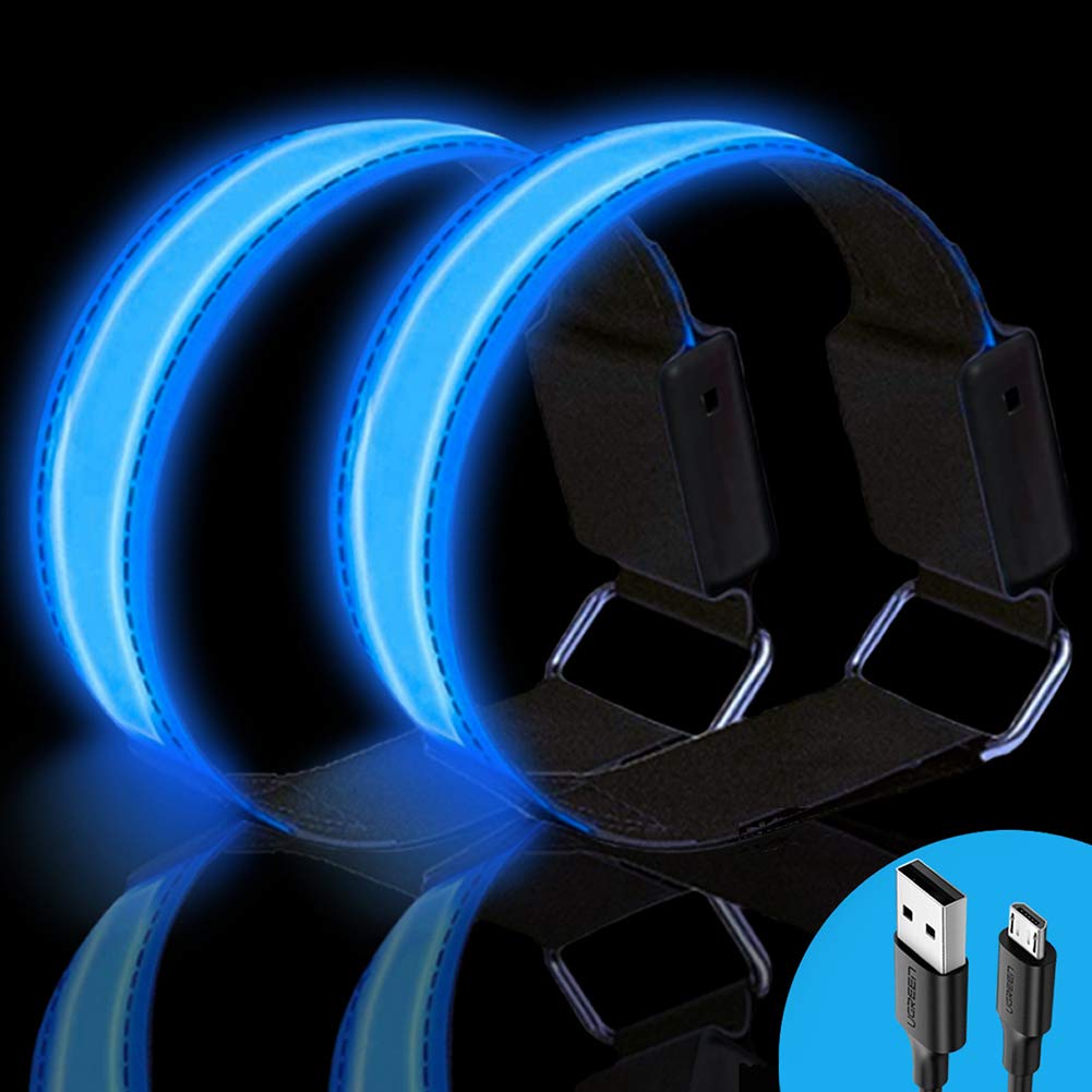 Alintor LED Armband - Running Lights for Runners, Running Gifts Accessories for Men Women Kids Pets, High Visibility Rechargeable Armband, Reflective Running Gear for Night Running Cycling Dog Walking