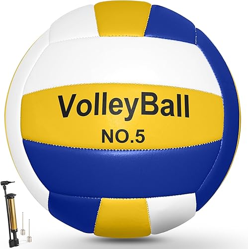 Kit de voleibol suave al tacto, tamaño oficial 5, piel sintética, pelotas de voleibol para interiores y exteriores, para jugar en la playa, juegos,