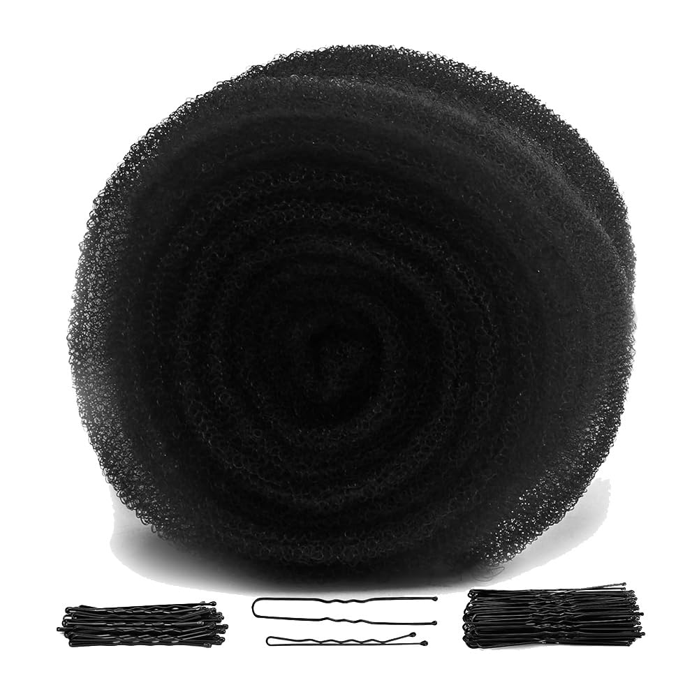Relleno y Horquillas para Recogidos, Esponja para el Pelo, Relleno, Donas para Recogidos, Volumen para el Cabello Negro.
