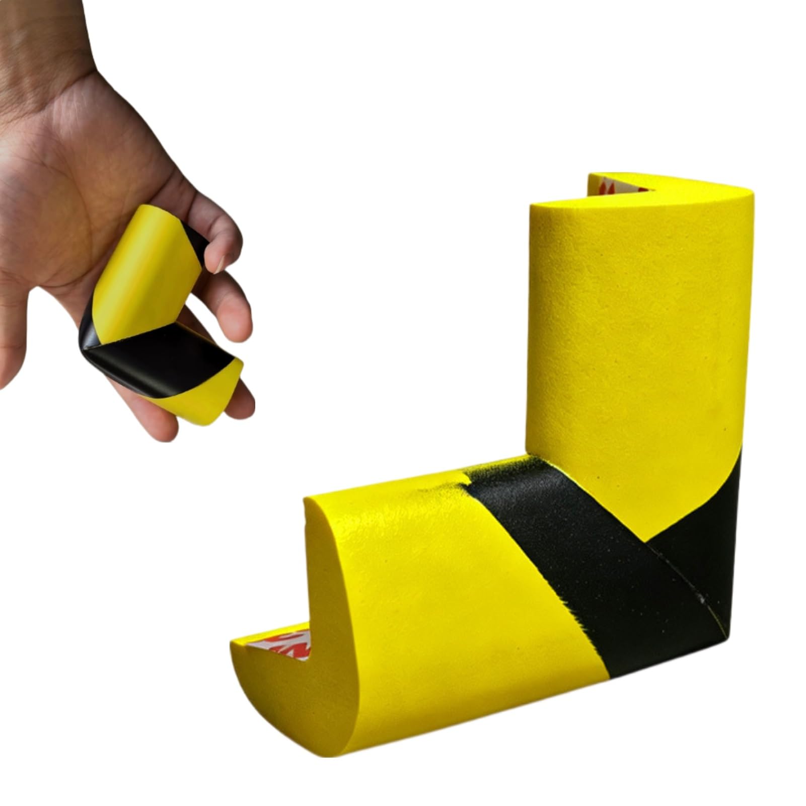 Protezioni Angolari A L In Schiuma NBR, Protezioni Per Bordi Autoadesive | Strisce Di Segnalazione Giallo-nere Ad Alta Visibilità, Per Mobili E Sicurezza Industriale(12PCS)