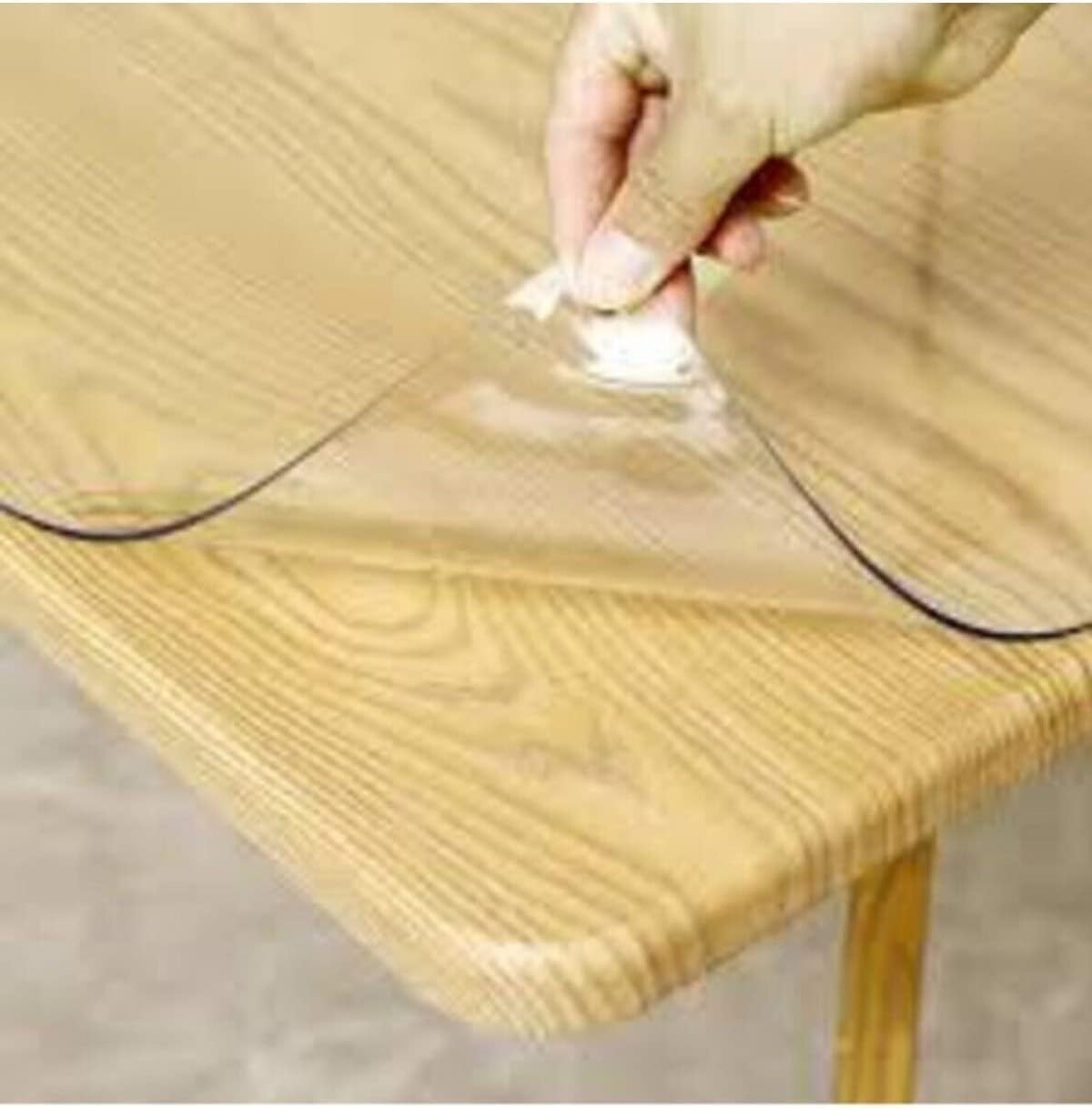 ŞEFFAF MASA ÖRTÜSÜ 1,7 mm 80 cm x 110 cm Kalın Pvc Kaymaz Masa Örtüsü Koruyucu 80 CM X 110 CM