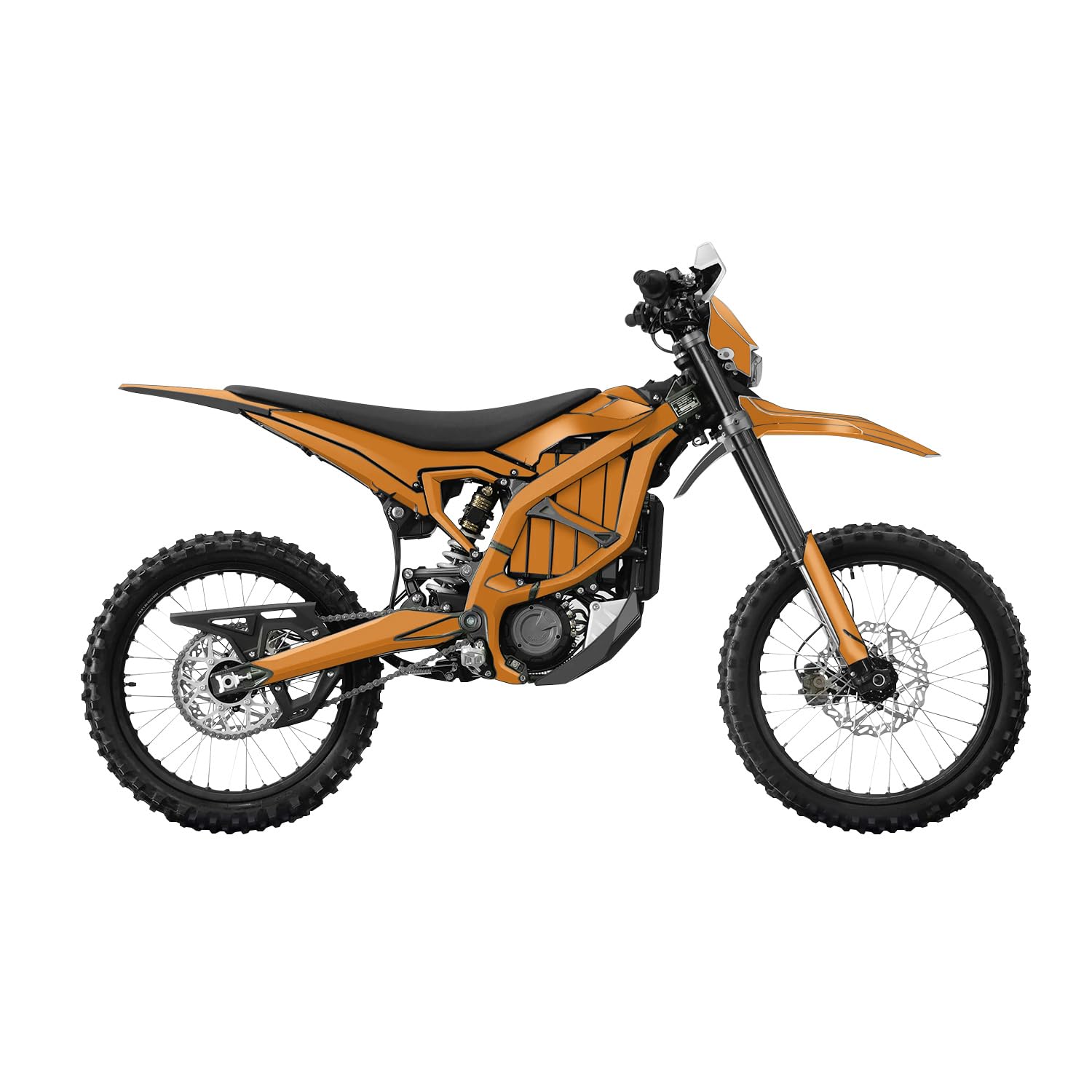 Surron Ultra Bee Graphics Kit Wrap - Solid Orange - Sur-Ron Skin - Premium 3M Vinyl Protective Wrap Decal Cover - Easy to Apply | Crafted in The USA by MightySkins