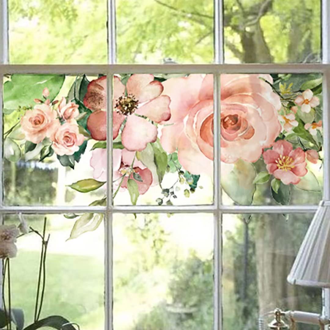 Décoration de fenêtre aquarelle haut de gamme pour verrière et porte en verre