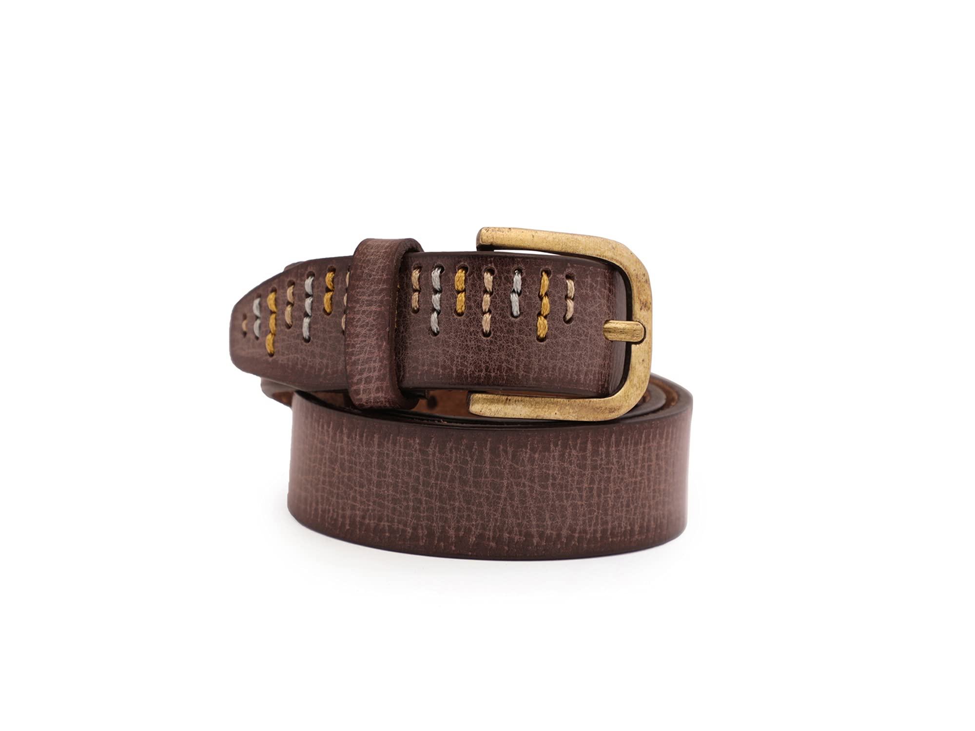ART-REEL Genuine Leather Belt for Kids, Black/Brown Colour Adjustable Belt with Metal Buckle, Fancy Belt for Formal, Casual & Jeans Wear, Waist 20-24-28-30 Inch 3|5|7|9|11 Yrs (T Brown, W28-30 Inch) 1