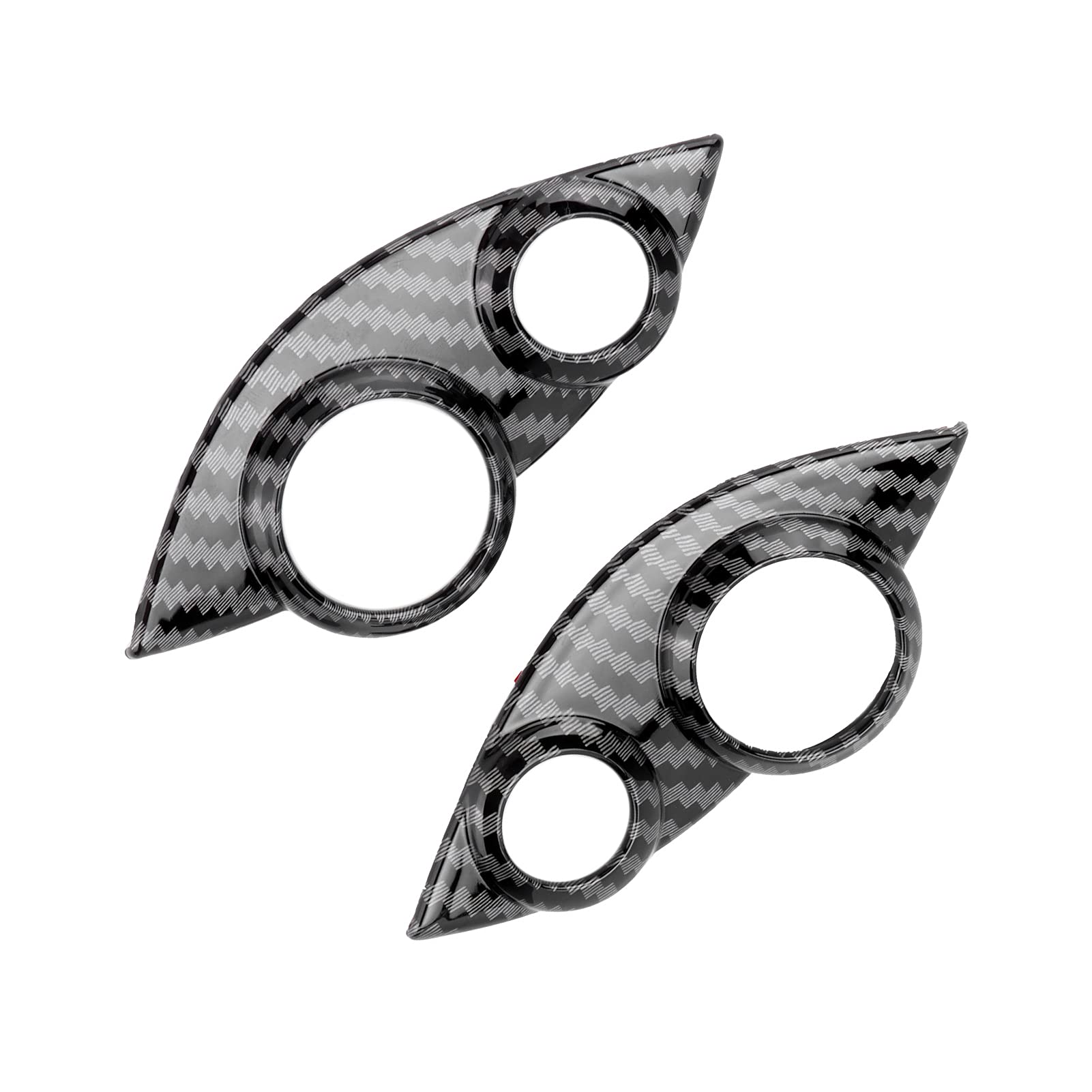 TRASKA Copri Volante In Fibra Di Carbonio Per Smart Fortwo (450/451/453) E Forfour (453/454), Set Da 2 Pezzi, Colore Rosso, Accessorio Auto Sportivo, Antiscivolo E Morbido