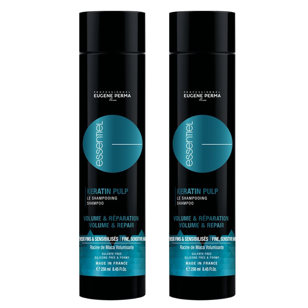Eugene Perma Professionnel SHAMPOO Keratin Pulp Essential For Adding Volume/Repair Hair 250ml – Pack of 2