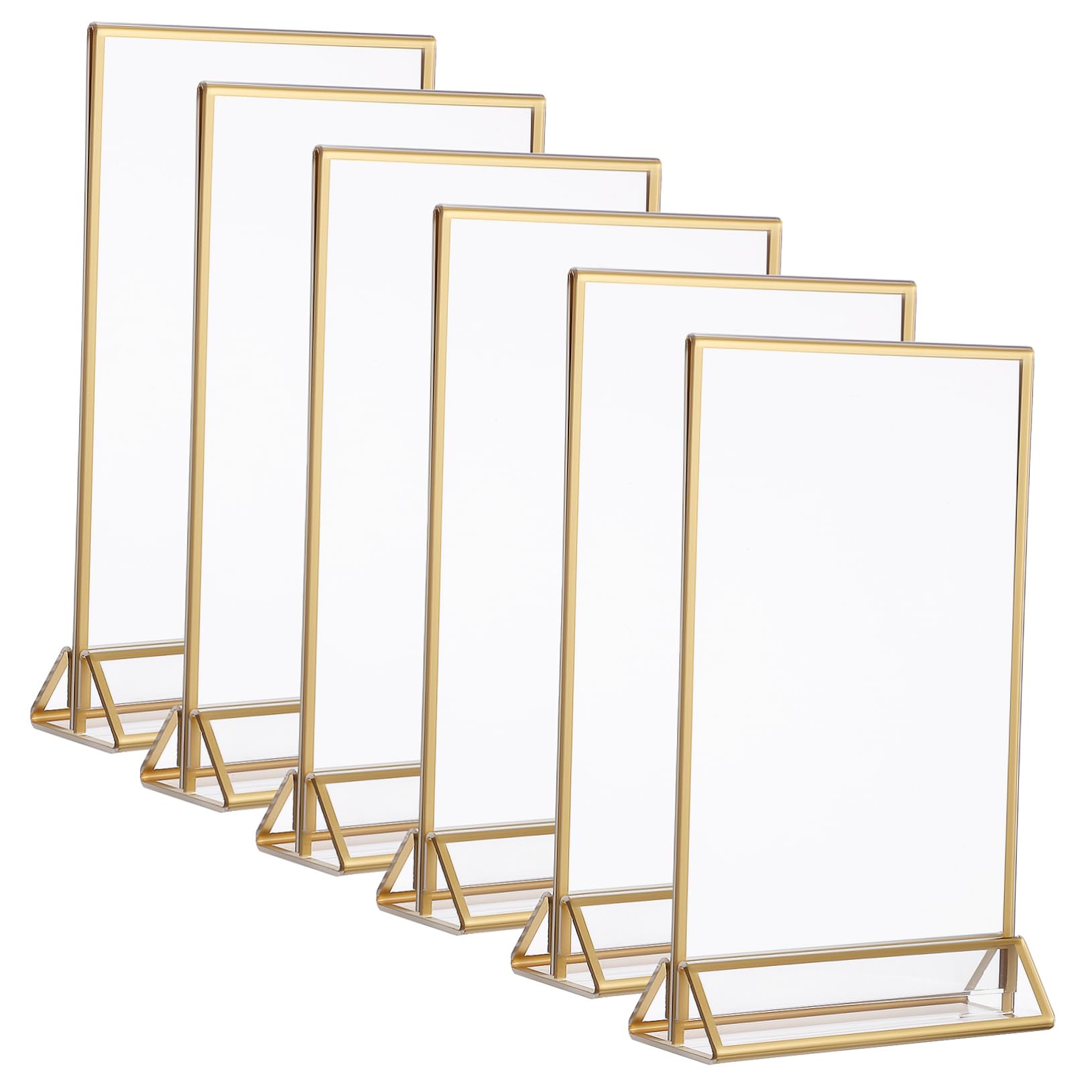 Porte menu acrylique transparent x6 avec support vertical de table pour documents - 8