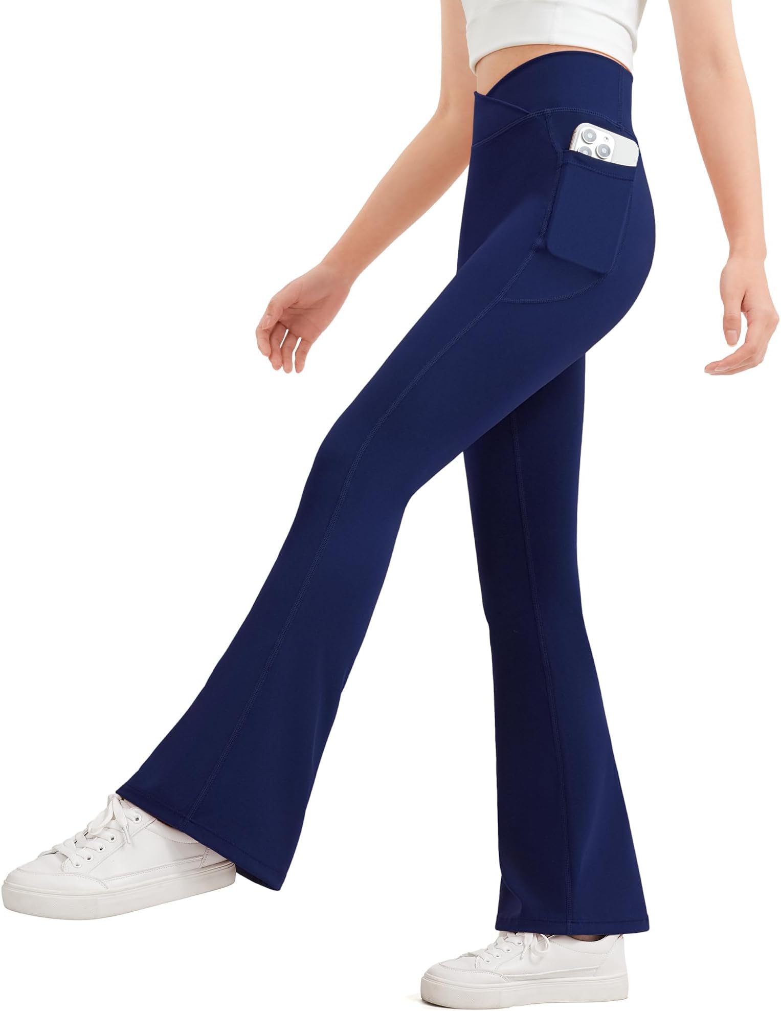 JOCMIC Girls Flare Leggings Kids Bell Bottom High Waisted Yoga Dance Flared Bootcut Pants