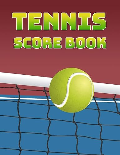 Tennis Score Book: Game Record Keeper for Singles or Doubles Play | Tennis Ball and Net