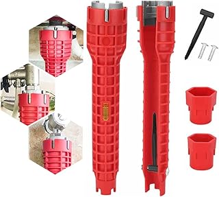 Konxi 8 in 1 Faucet Wrench Tool Multifunctional Basin Wrench Plumbing Tools Sink Faucet Installer Socket Wrench Kit Faucet & Sink Installer Wrench for Sink/Bathroom/Kitchen