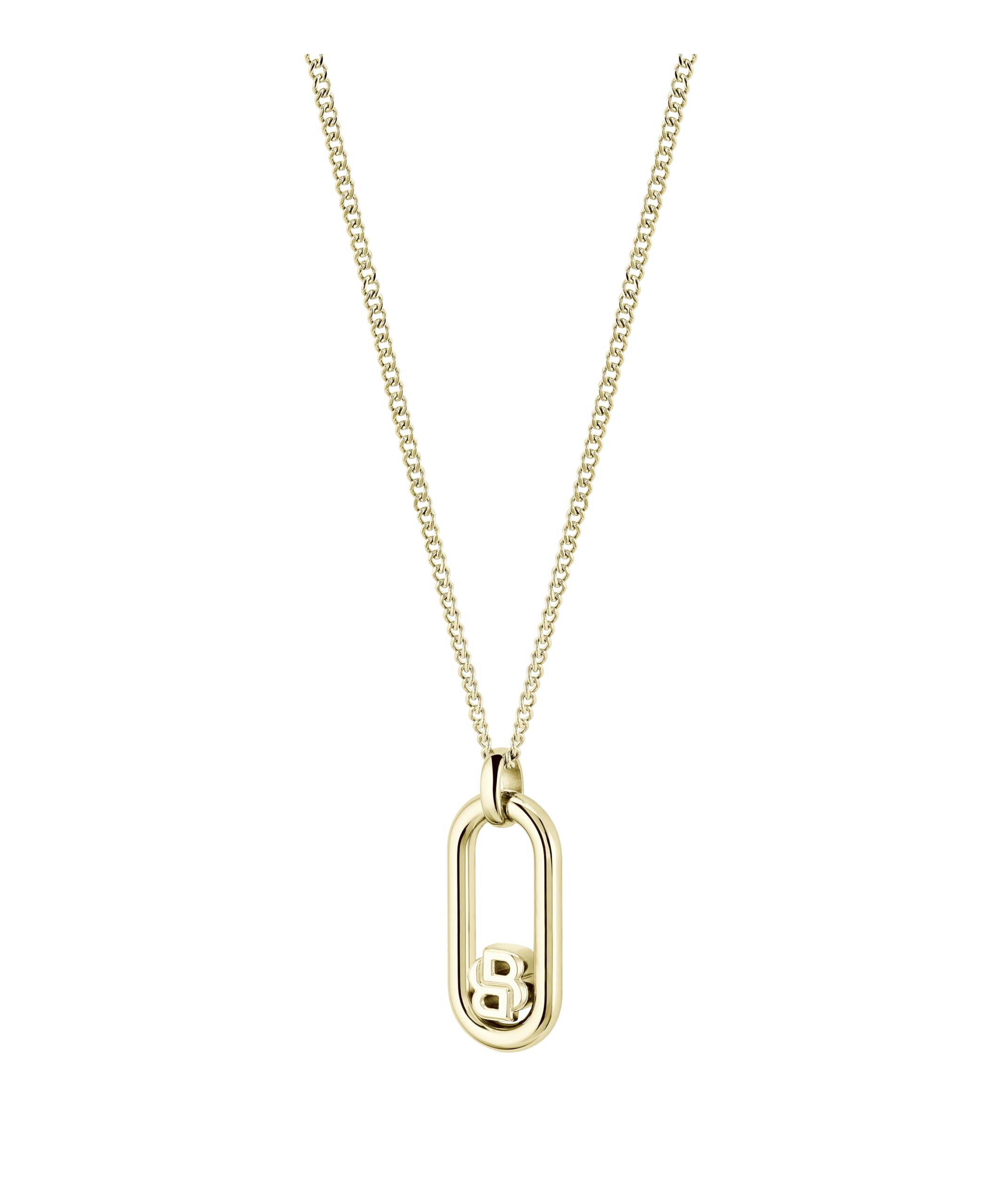 BOSS Jewelry Collar, Pulsera de Cadena o Pendientes para Mujer Colección DOUBLE B SWING en Acero Inoxidable Oro Amarillo
