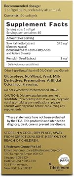 AFC Japan Prostate Sensei Supreme - Saw Palmetto Supplement for Men with Fatty Acids & Sterols - Supports Healthy Urinary Function & Hair Vitality - Men's Health Formula - 60 Day Supply