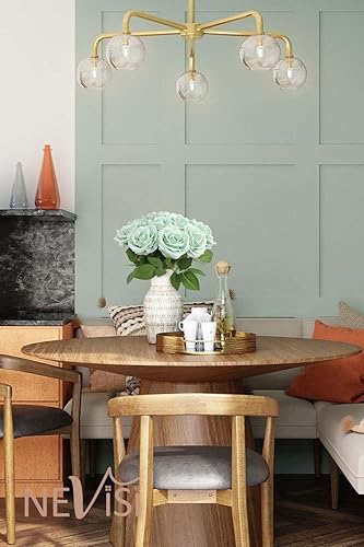 Miniatura 55 de Flores artificiales de rosa, rosa artificial, rosa falsa, rosa de seda, flores falsas de aspecto real con tallos para ramos de boda DIY, centros de