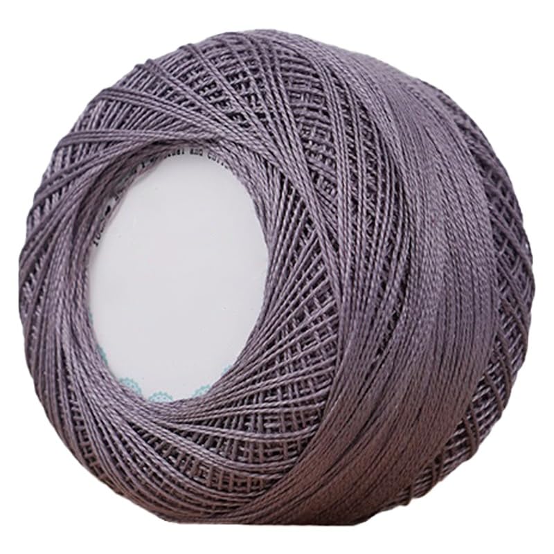 Fil coton taille 8 pour crochet et dentelle de 0.8mm, lot de 5 rouleaux de 45g