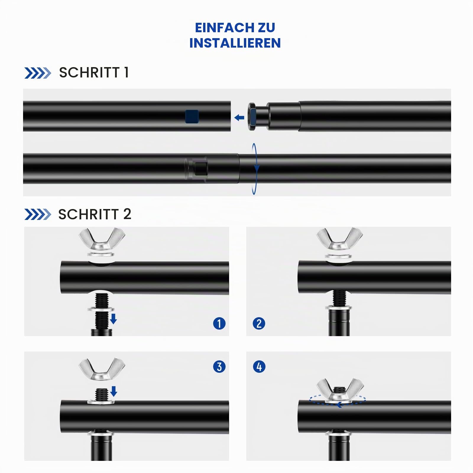 NEEWER 8,5x10 Fuß verstellbares Hintergrundständer Set, Fotografie Hintergrund Unterstützungssystem mit 4 Querstangen, 6 Federklemmen, 6 Hintergrundklammern, 2 Sandsäcken und Tragetasche
