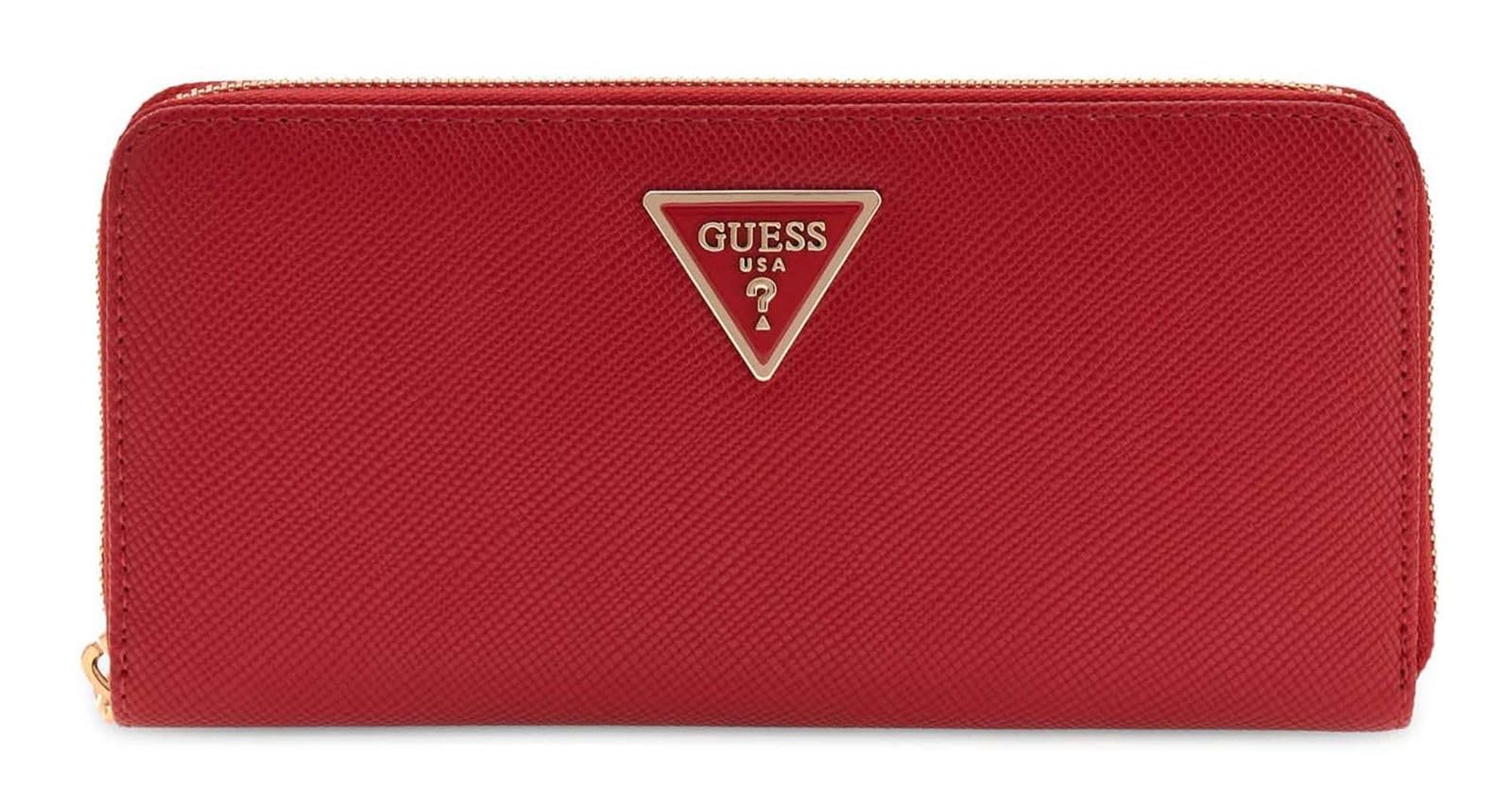 Monedero cartera GUESS Laurel II Large Zip Around rojo grande de mujer 4
