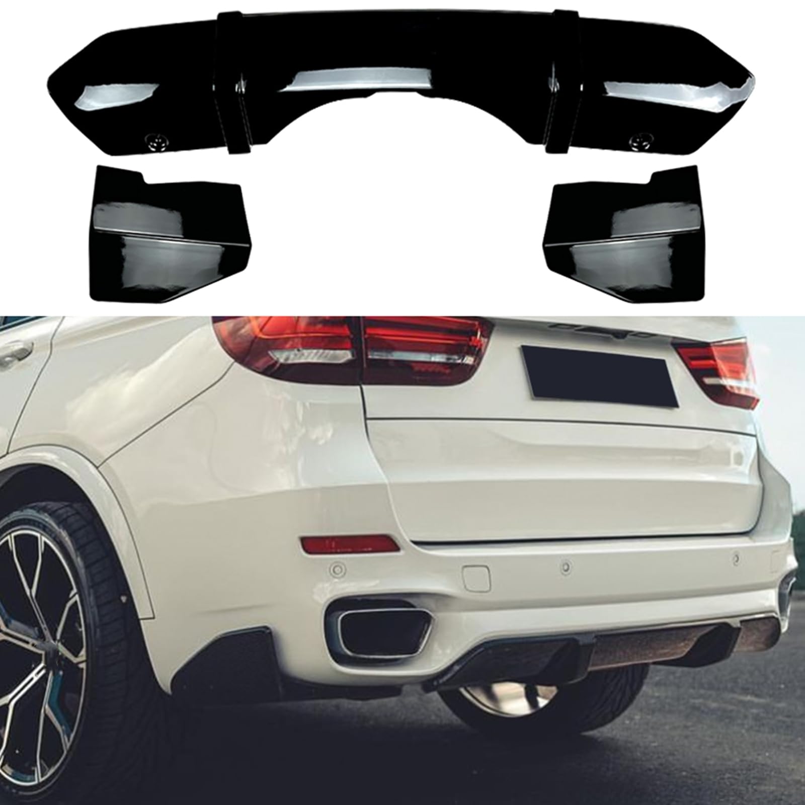 特価  F15 X5 カーボン リアディフューザー リアバンパーリップ Amazon | BMW X5 F15 M Sport 2014-2018 用リアバンパーディフューザー