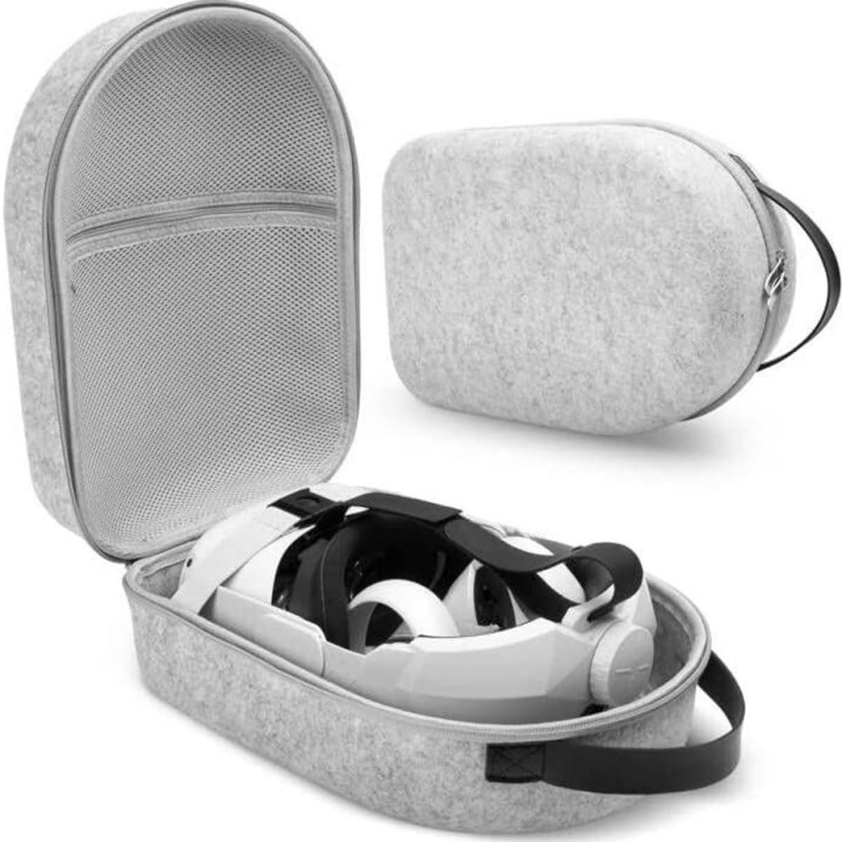 Estuche Rígido de Almacenamiento para Gafas VR Compatible con Dispositivos de Realidad Virtual, Portátil con Asas, Bolsa de Eva Resistente a Golpes, Protección para Accesorios