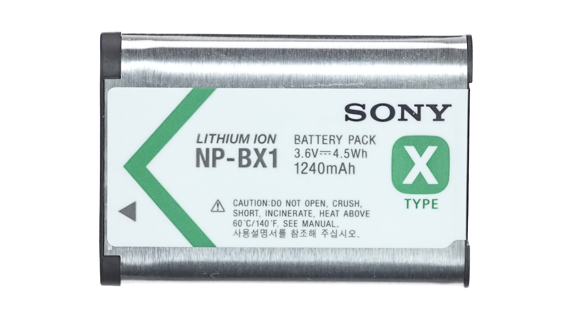 Batteria Sony NP-BX1 Originale InfoLithium, 3.6V 1240mAh, Per Cyber-Shot RX100, HX, WX, Action Cam E Videocamere