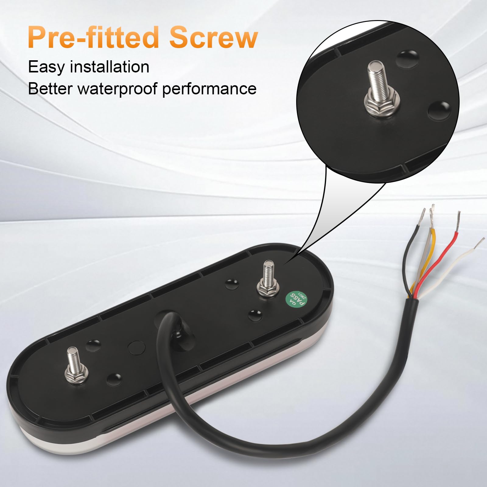 AOHEWEI Luces Traseras LED para Remolques 12/24V, 2 Piezas Impermeables con Luz de Frenos, Posición, Intermitente Dinámico y Marcha Atrás para Autocaravanas, Caravanas, Tractores, Furgonetas